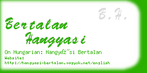 bertalan hangyasi business card